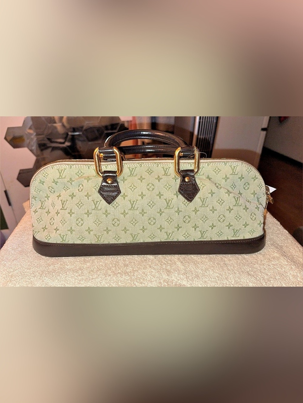 Louis Vuitton Vintage Mini Lin Josephine PM Satchel Denim
